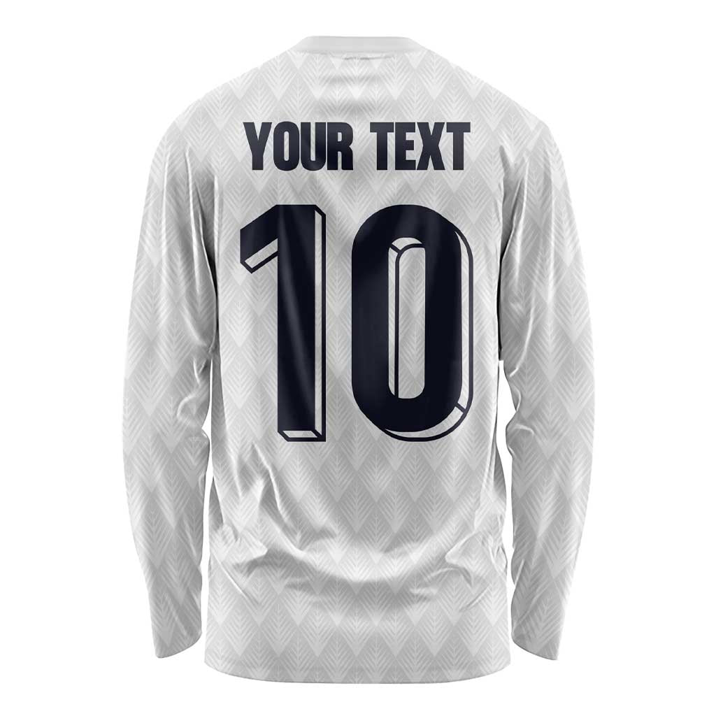 Custom Finland National Football Long Sleeve Shirt Pine Trees with Diamond Shapes - Wonder Print Shop