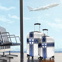 Finland National Football Luggage Cover Pine Trees with Diamond Shapes - Wonder Print Shop