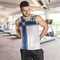 Custom Finland National Football Men Tank Top Pine Trees with Diamond Shapes - Wonder Print Shop