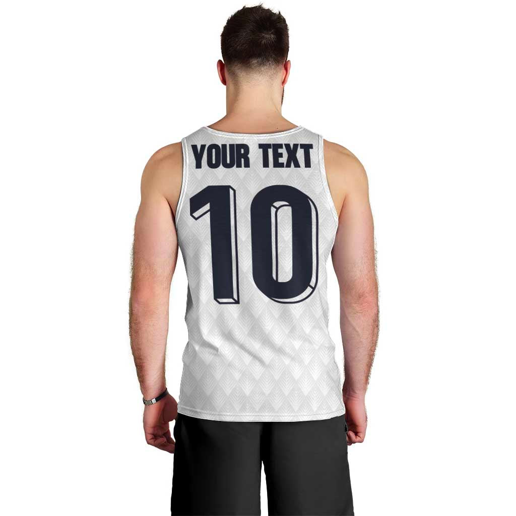 Custom Finland National Football Men Tank Top Pine Trees with Diamond Shapes - Wonder Print Shop