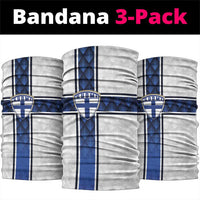 Finland National Football Neck Gaiter Pine Trees with Diamond Shapes - Wonder Print Shop