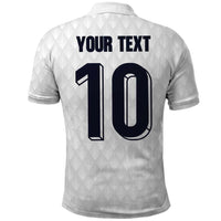 Custom Finland National Football Polo Shirt Pine Trees with Diamond Shapes - Wonder Print Shop