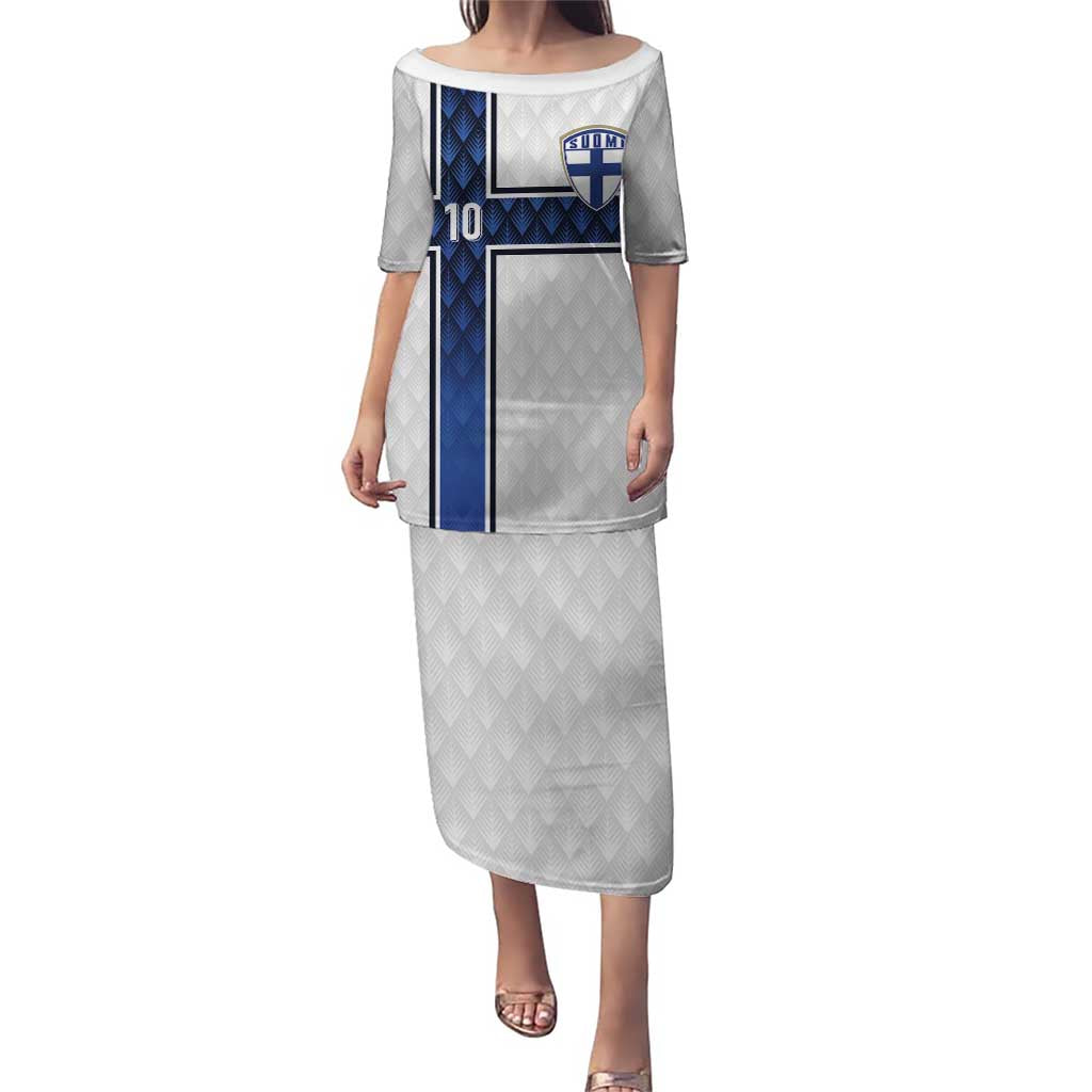 Custom Finland National Football Puletasi Pine Trees with Diamond Shapes - Wonder Print Shop