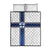 Finland National Football Quilt Bed Set Pine Trees with Diamond Shapes - Wonder Print Shop