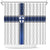 Finland National Football Shower Curtain Pine Trees with Diamond Shapes - Wonder Print Shop
