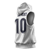 Custom Finland National Football Sleeveless Hoodie Pine Trees with Diamond Shapes - Wonder Print Shop