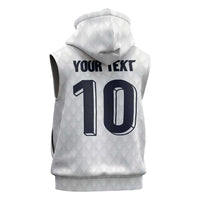 Custom Finland National Football Sleeveless Zip Hoodie Pine Trees with Diamond Shapes - Wonder Print Shop