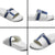 Finland National Football Slide Sandals Pine Trees with Diamond Shapes - Wonder Print Shop