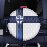 Finland National Football Spare Tire Cover Pine Trees with Diamond Shapes - Wonder Print Shop