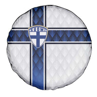 Finland National Football Spare Tire Cover Pine Trees with Diamond Shapes - Wonder Print Shop