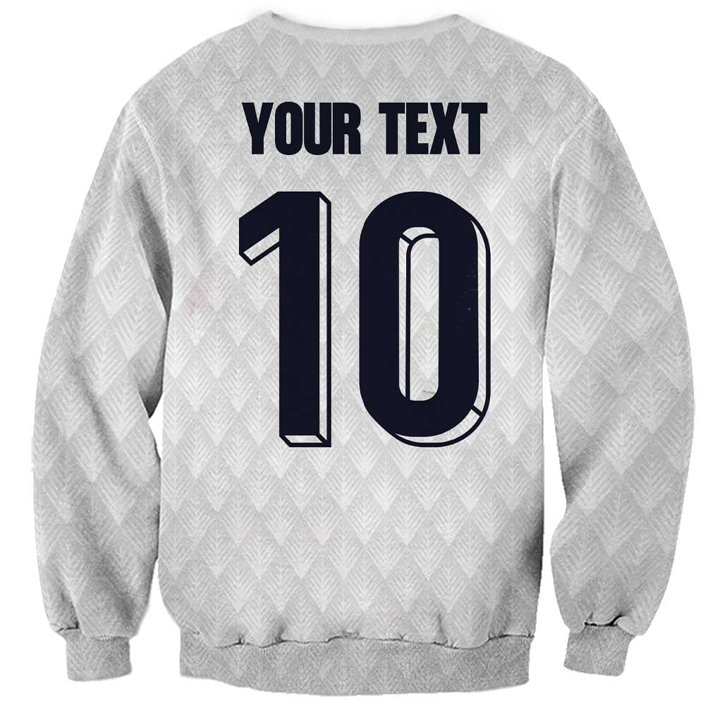 Custom Finland National Football Sweatshirt Pine Trees with Diamond Shapes - Wonder Print Shop