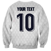 Custom Finland National Football Sweatshirt Pine Trees with Diamond Shapes - Wonder Print Shop