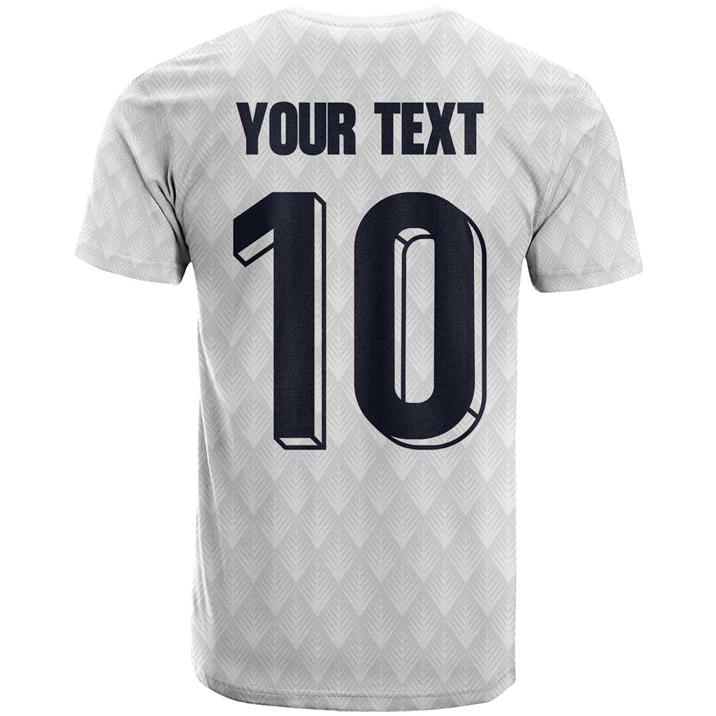 Custom Finland National Football T Shirt Pine Trees with Diamond Shapes - Wonder Print Shop