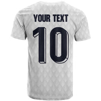 Custom Finland National Football T Shirt Pine Trees with Diamond Shapes - Wonder Print Shop