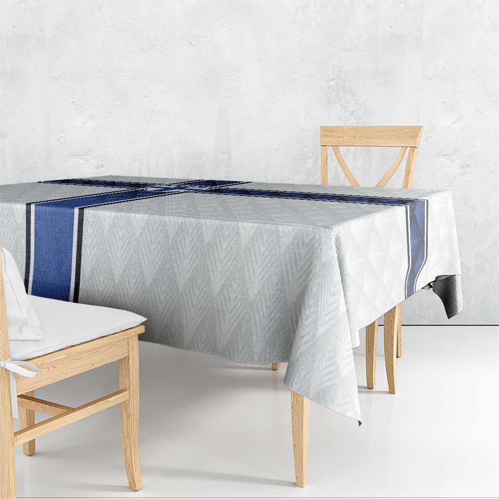 Finland National Football Tablecloth Pine Trees with Diamond Shapes - Wonder Print Shop