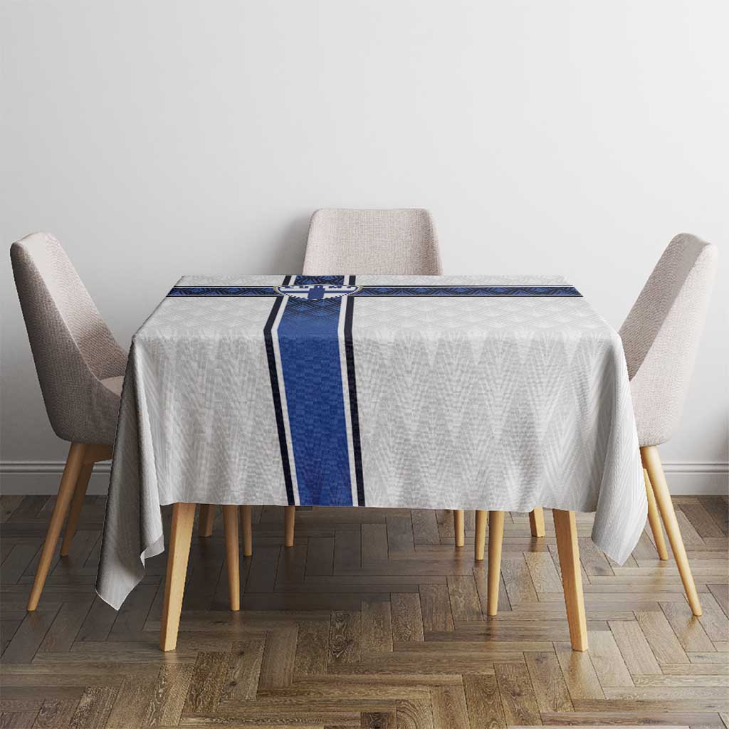 Finland National Football Tablecloth Pine Trees with Diamond Shapes - Wonder Print Shop