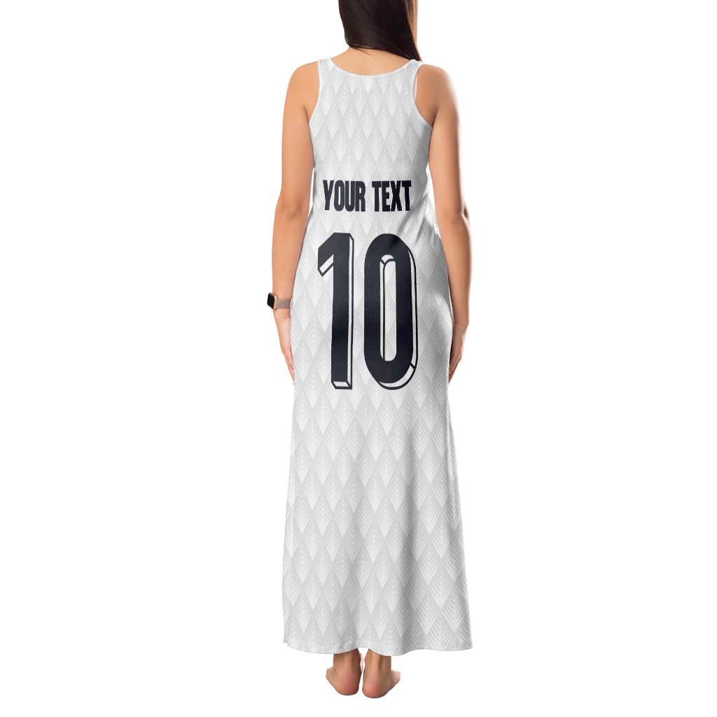 Custom Finland National Football Tank Maxi Dress Pine Trees with Diamond Shapes - Wonder Print Shop