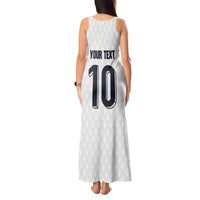 Custom Finland National Football Tank Maxi Dress Pine Trees with Diamond Shapes - Wonder Print Shop