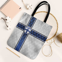 Finland National Football Tote Bag Pine Trees with Diamond Shapes - Wonder Print Shop