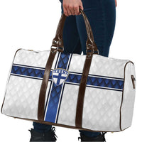 Finland National Football Travel Bag Pine Trees with Diamond Shapes - Wonder Print Shop