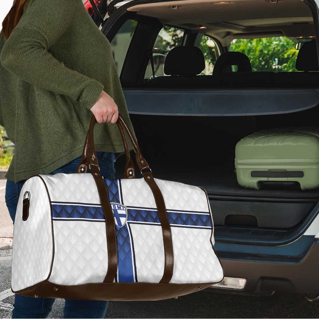 Finland National Football Travel Bag Pine Trees with Diamond Shapes - Wonder Print Shop