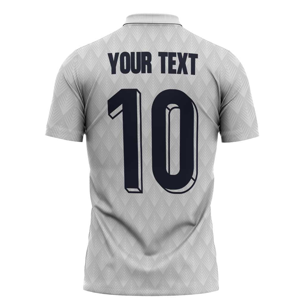 Custom Finland National Football Zipper Polo Shirt Pine Trees with Diamond Shapes - Wonder Print Shop