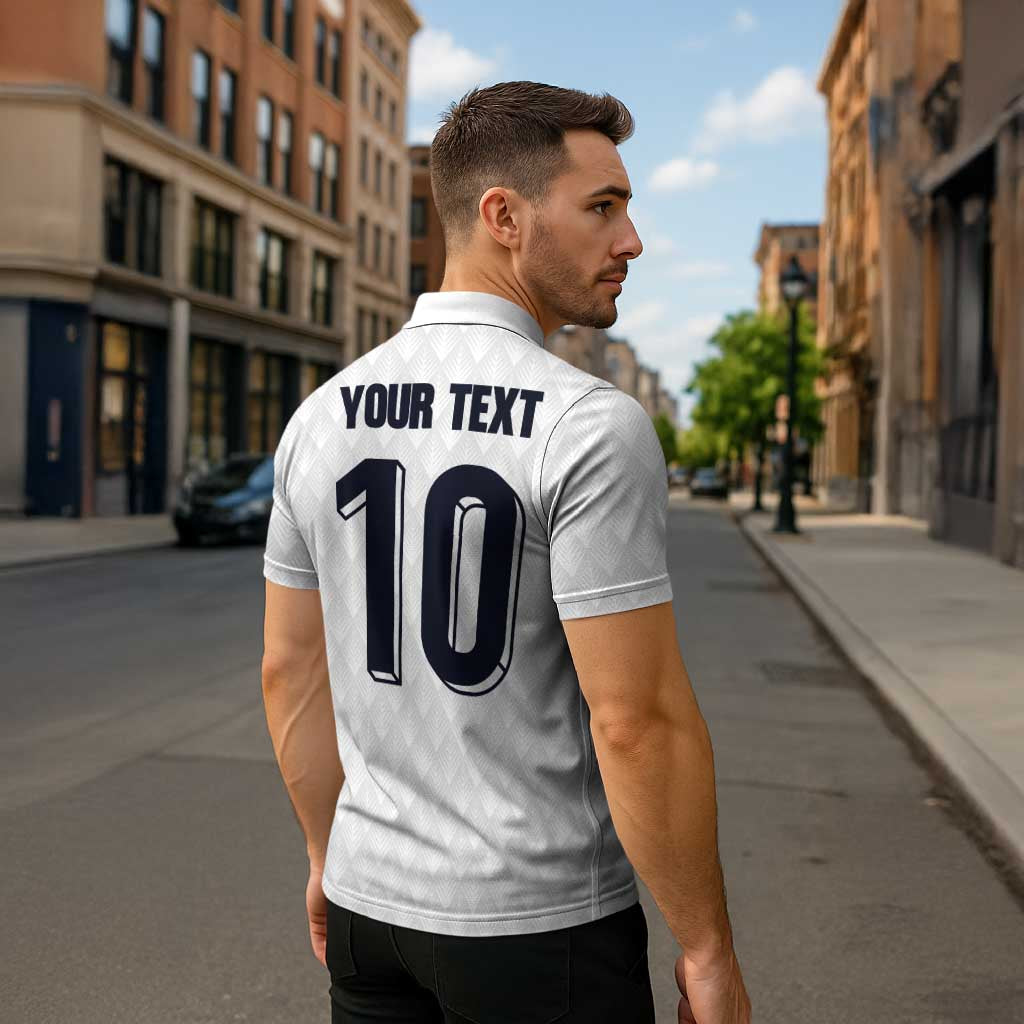 Custom Finland National Football Zipper Polo Shirt Pine Trees with Diamond Shapes - Wonder Print Shop