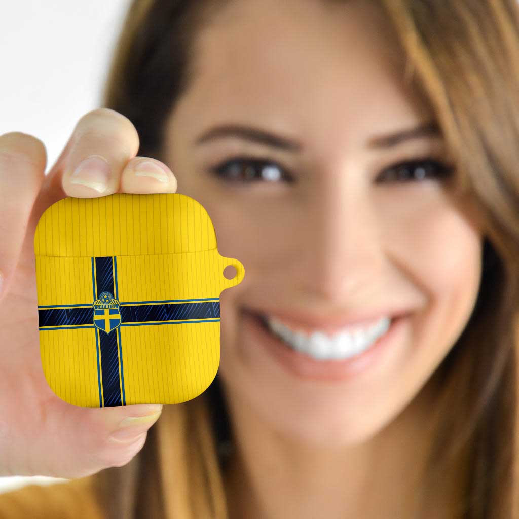 Sweden National Football AirPods Case Glory The Blue and Yellow - Wonder Print Shop