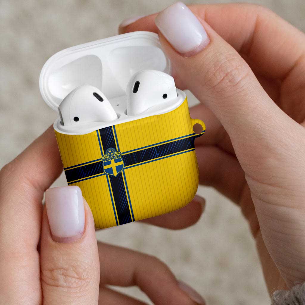 Sweden National Football AirPods Case Glory The Blue and Yellow - Wonder Print Shop