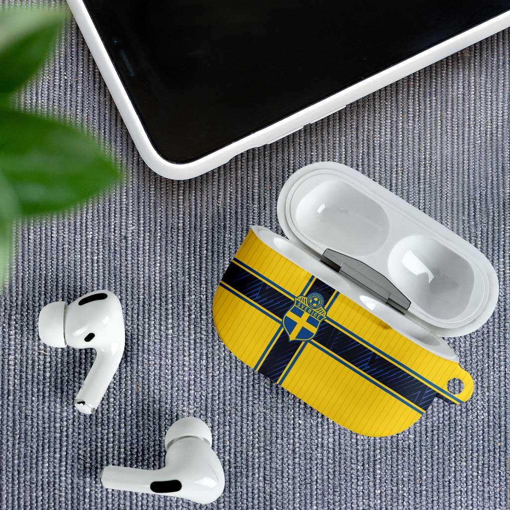 Sweden National Football AirPods Case Glory The Blue and Yellow - Wonder Print Shop