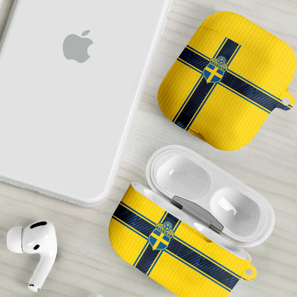 Sweden National Football AirPods Case Glory The Blue and Yellow - Wonder Print Shop