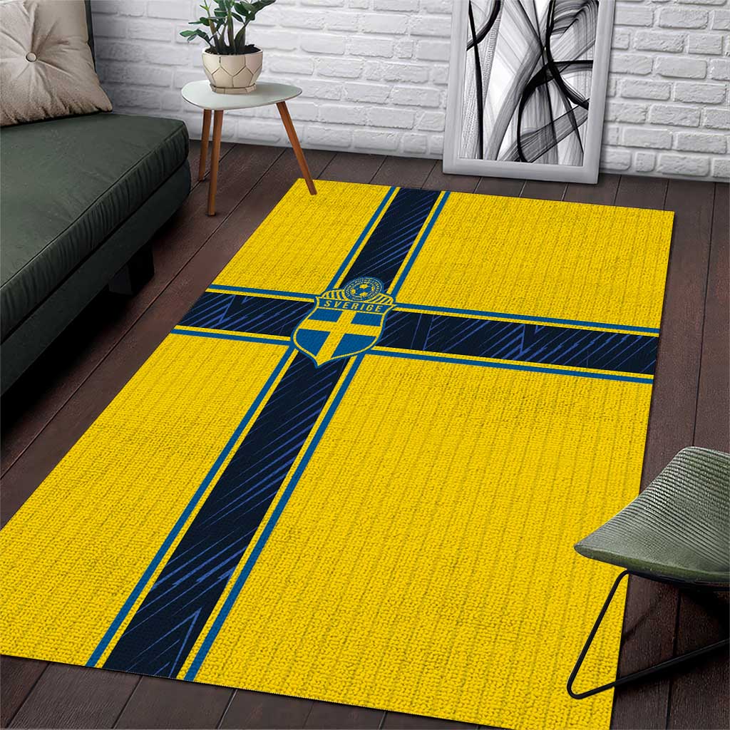 Sweden National Football Area Rug Glory The Blue and Yellow - Wonder Print Shop