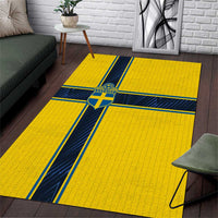 Sweden National Football Area Rug Glory The Blue and Yellow - Wonder Print Shop