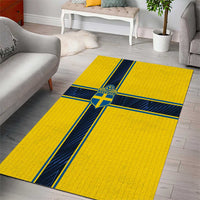 Sweden National Football Area Rug Glory The Blue and Yellow - Wonder Print Shop