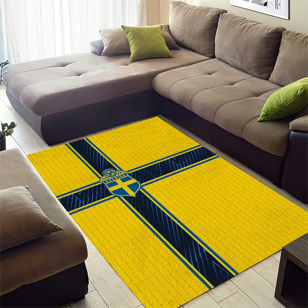Sweden National Football Area Rug Glory The Blue and Yellow - Wonder Print Shop