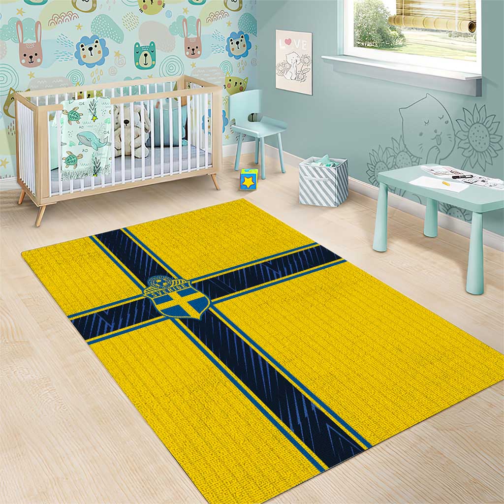 Sweden National Football Area Rug Glory The Blue and Yellow - Wonder Print Shop