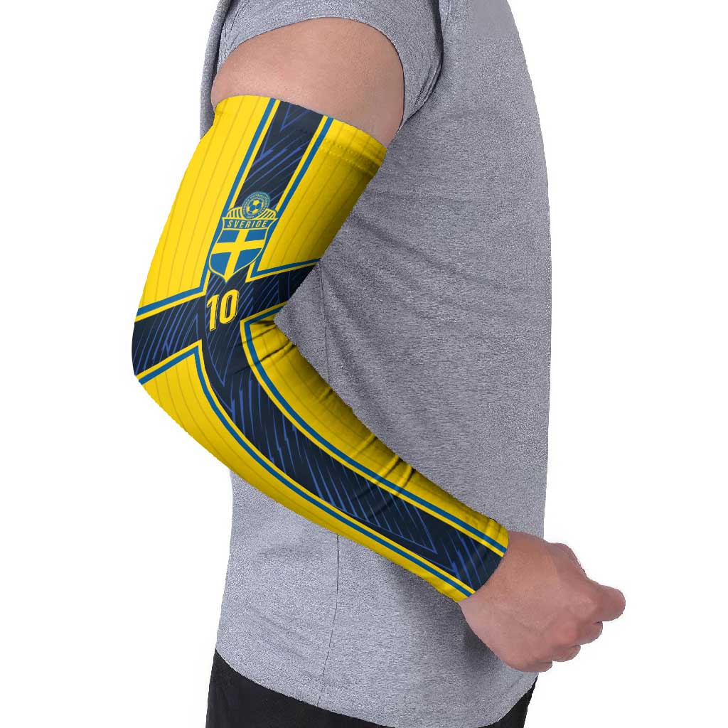 Custom Sweden National Football Arm Sleeves Glory The Blue and Yellow - Wonder Print Shop