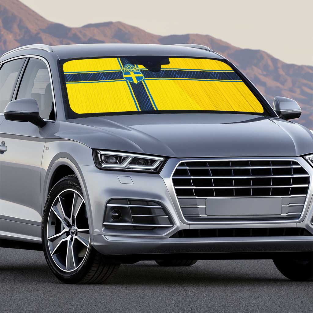 Sweden National Football Auto Sun Shade Glory The Blue and Yellow - Wonder Print Shop