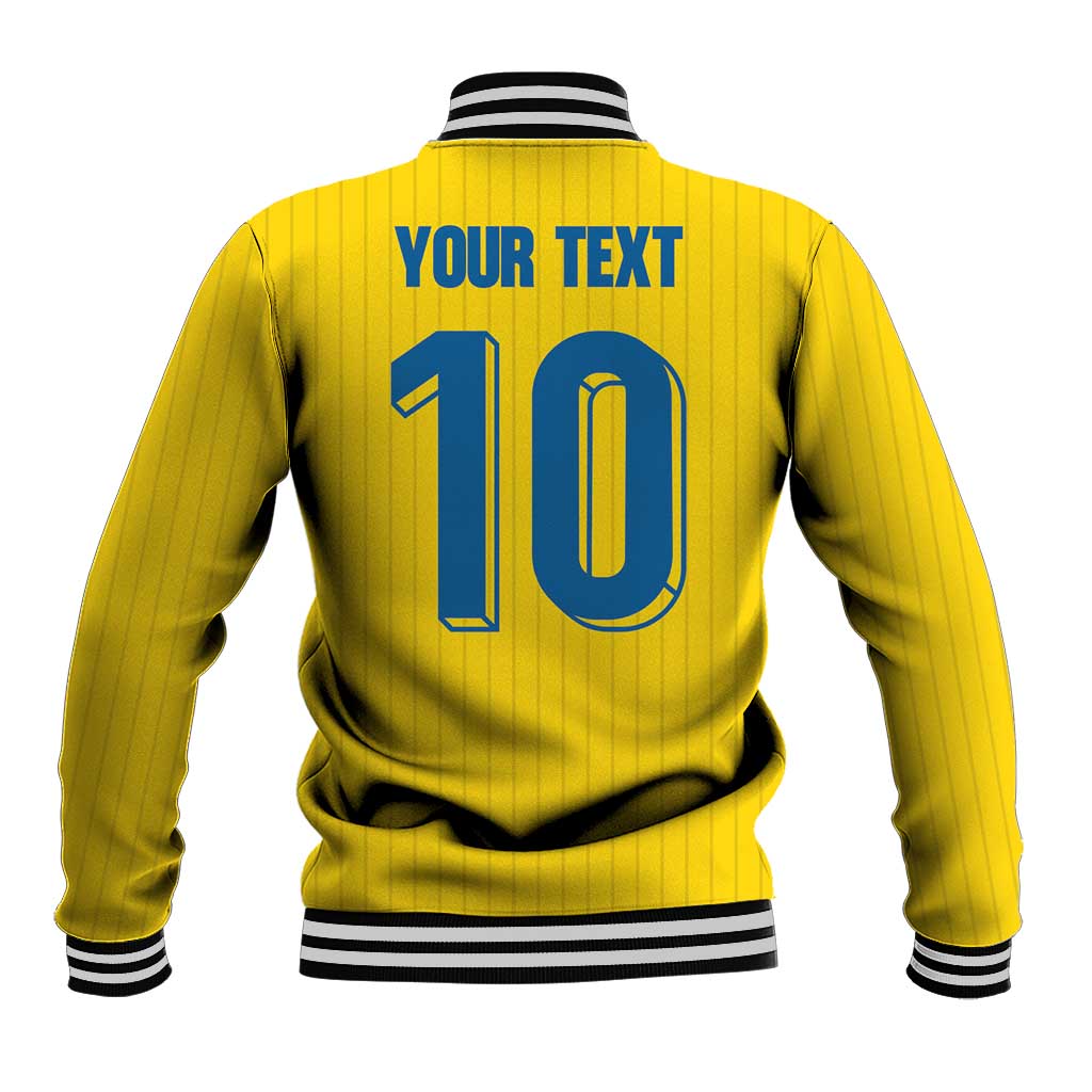 Custom Sweden National Football Baseball Jacket Glory The Blue and Yellow - Wonder Print Shop