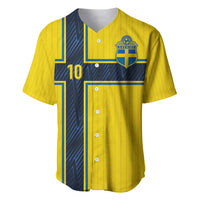 Custom Sweden National Football Baseball Jersey Glory The Blue and Yellow - Wonder Print Shop