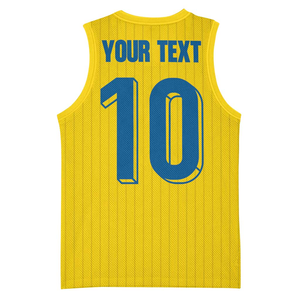 Custom Sweden National Football Basketball Jersey Glory The Blue and Yellow - Wonder Print Shop