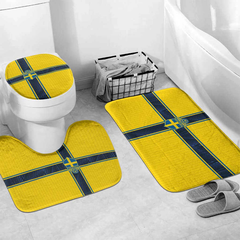 Sweden National Football Bathroom Set Glory The Blue and Yellow - Wonder Print Shop
