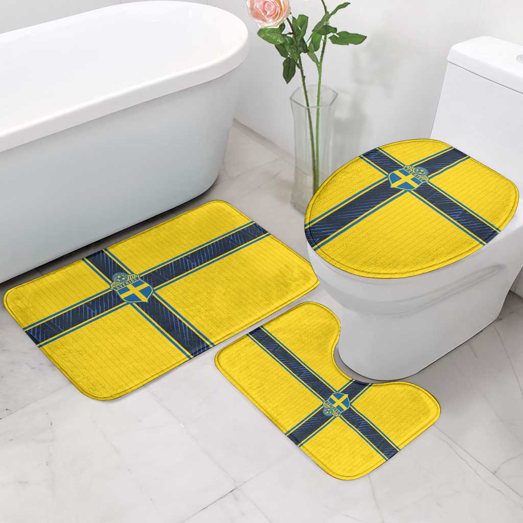 Sweden National Football Bathroom Set Glory The Blue and Yellow - Wonder Print Shop