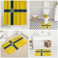 Sweden National Football Bathroom Set Glory The Blue and Yellow - Wonder Print Shop