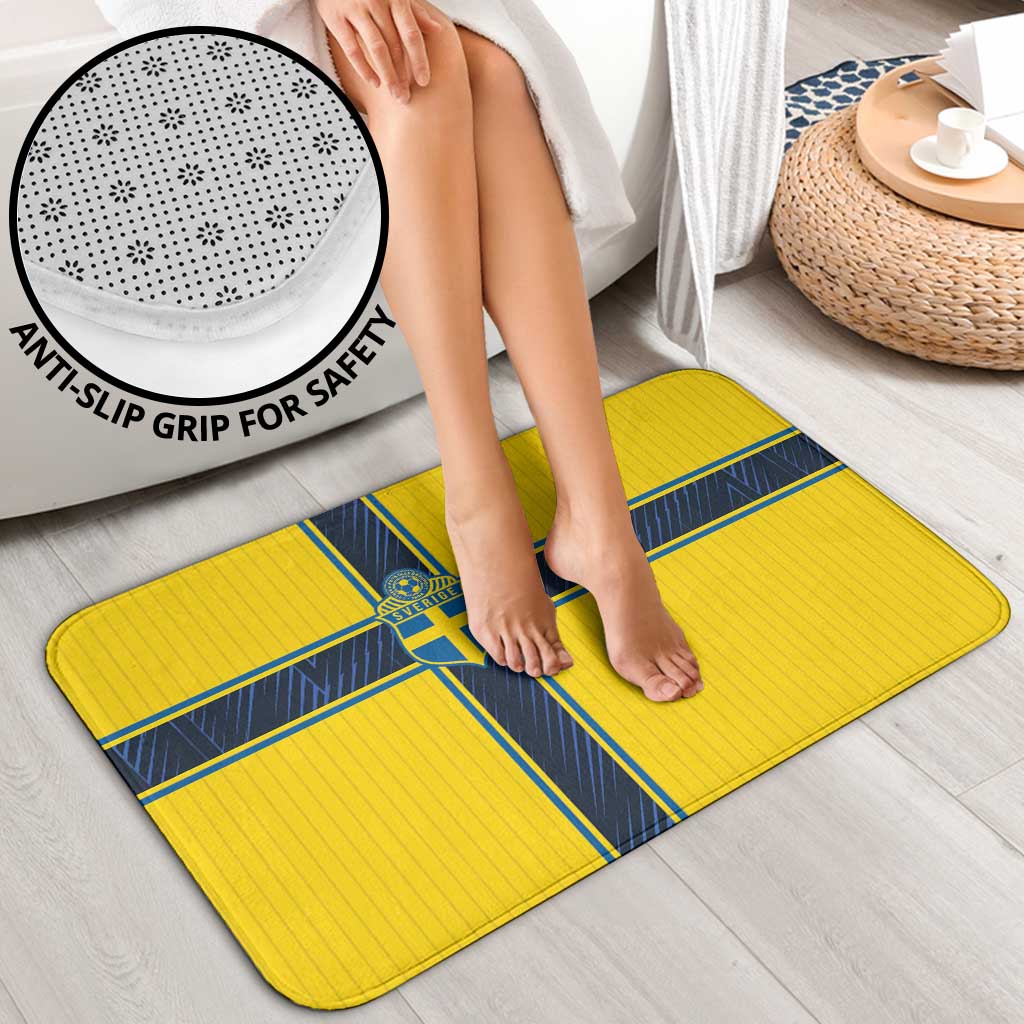 Sweden National Football Bathroom Set Glory The Blue and Yellow - Wonder Print Shop