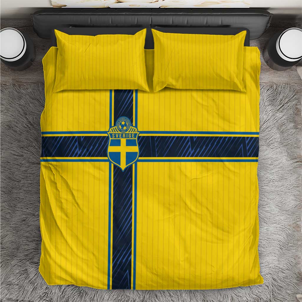 Sweden National Football Bedding Set Glory The Blue and Yellow - Wonder Print Shop