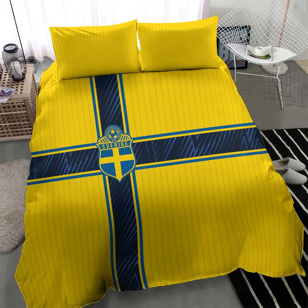 Sweden National Football Bedding Set Glory The Blue and Yellow - Wonder Print Shop