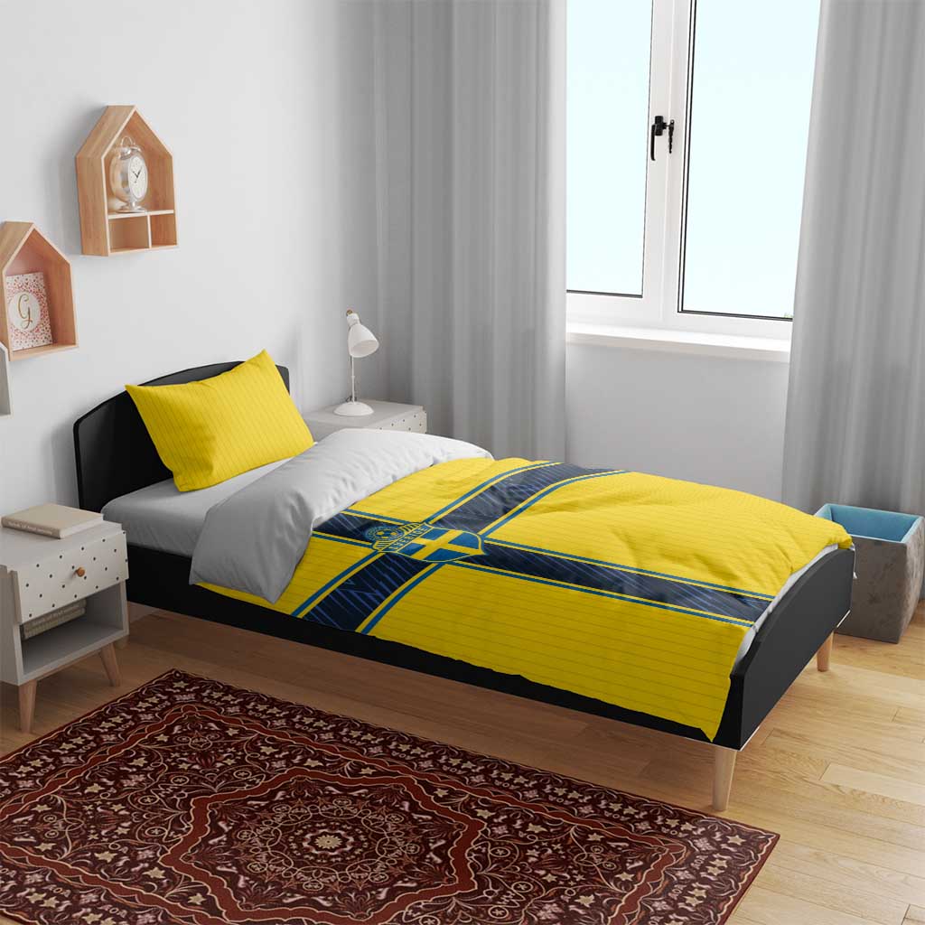 Sweden National Football Bedding Set Glory The Blue and Yellow - Wonder Print Shop