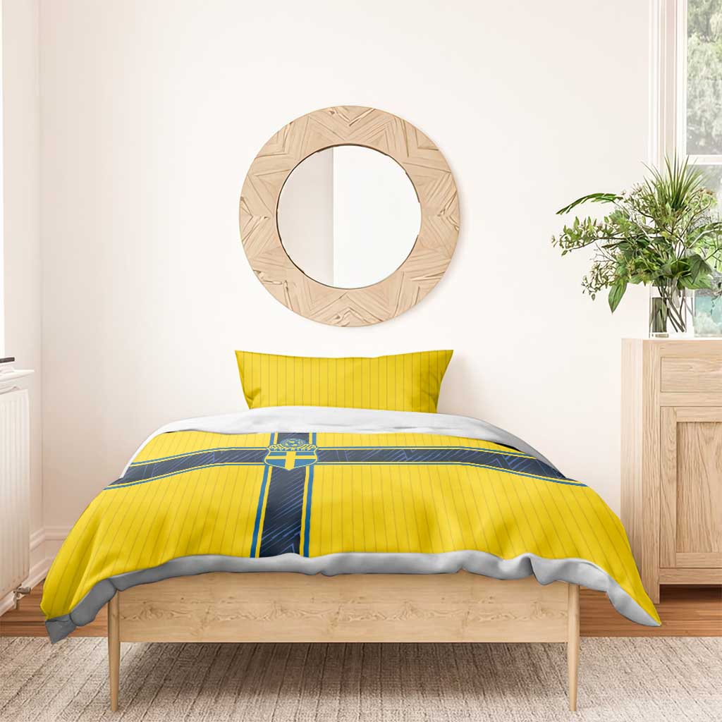 Sweden National Football Bedding Set Glory The Blue and Yellow - Wonder Print Shop