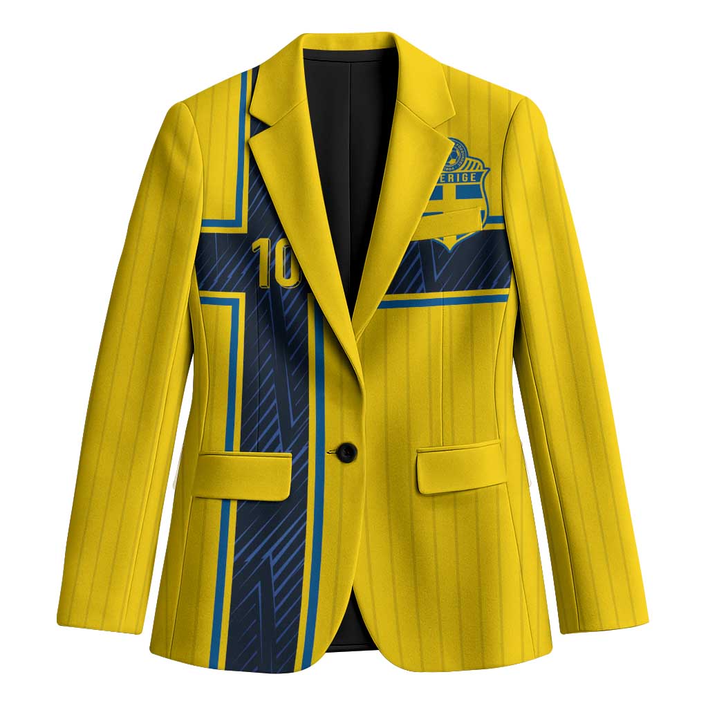 Custom Sweden National Football Blazer Glory The Blue and Yellow - Wonder Print Shop
